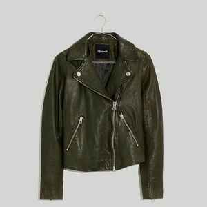 Madewell washed leather motorcycle jacket